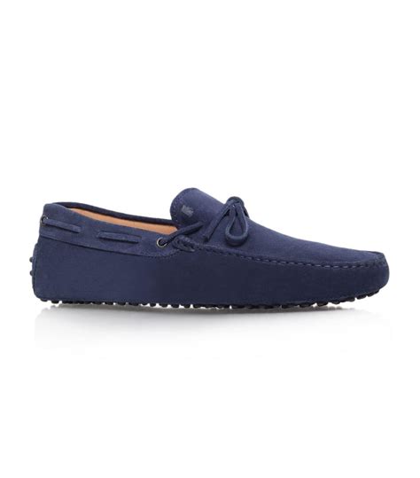 Lyst Tods Laced Gommino Suede Driving Shoes In Blue For Men Save
