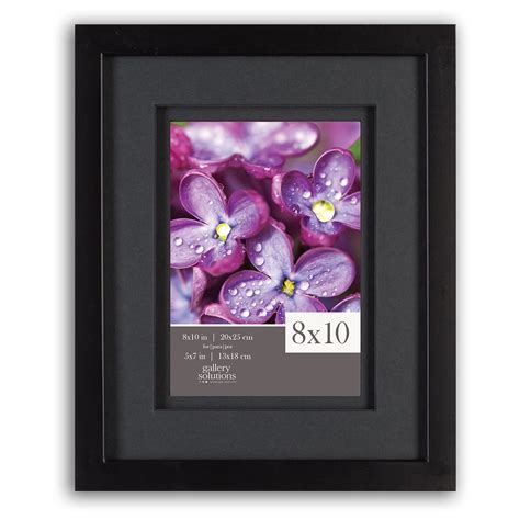 Gallery Solutions 8x10 Black Frame Double Matted To 5x7