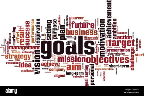 Goals Word Cloud Concept Vector Illustration Stock Vector Image And Art