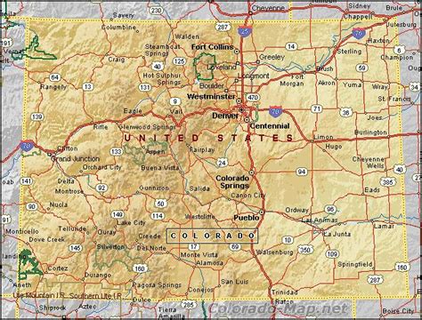 Colorado Map And Colorado Satellite Images