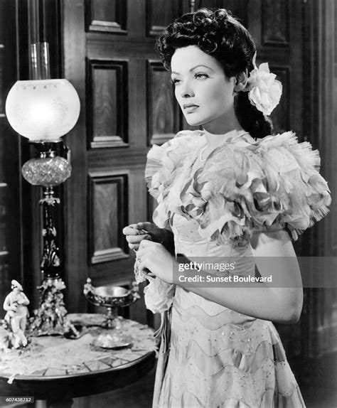 American Actress Gene Tierney On The Set Of Heaven Can Wait Directed