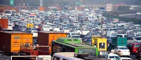 Traffic Jam On Delhi Gurgaon Expressway