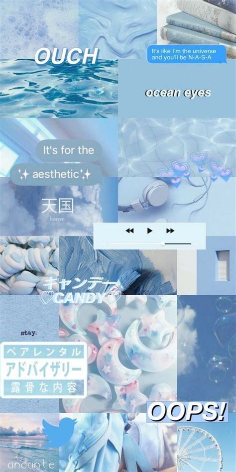 Light blue aesthetic wallpapers on wallpaperdog. myrto｡.⋆collage in 2020 | Blue wallpaper iphone, Aesthetic ...
