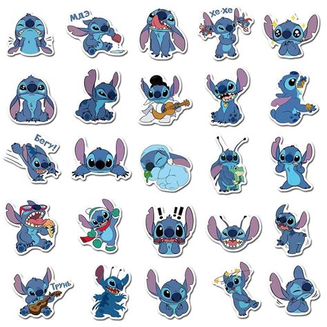 Stickers Stitch Pack De 50 In 2021 Disney Stickers Printables