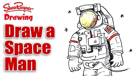 How To Draw A Space Man Youtube