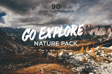 Go Explore Nature photo pack ~ Web Elements ~ Creative Market