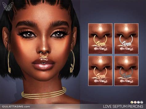 The Best Septum Pack By Kenzarsims Sims 4 Piercings S