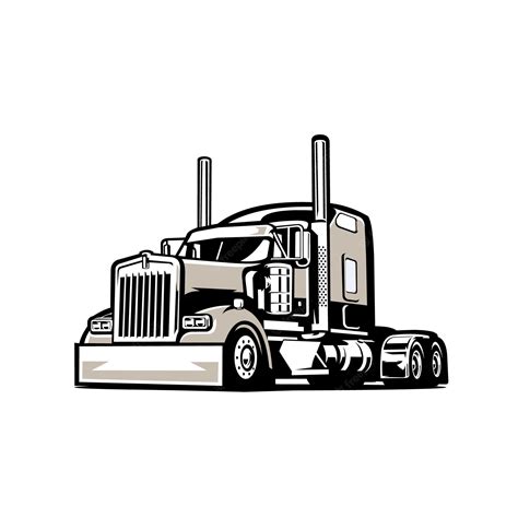 Premium Vector Premium Semi Truck 18 Wheeler Silhouette Vector