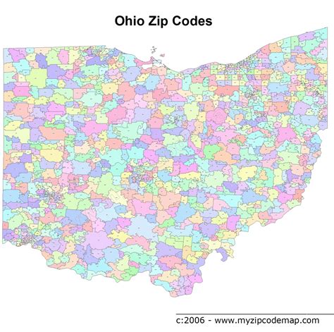 Ohio Zip Code Map Printable Printable World Holiday