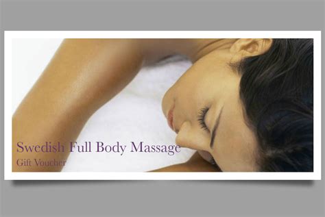 Swedish Full Body Massage T Voucher Leeds