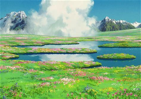 Studio Ghibli Landscape 4 Poster Framed Wall Art Print Etsy