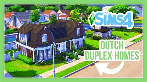 Dutch Duplex Homes The Sims 4 Speed Build 🏡 Youtube