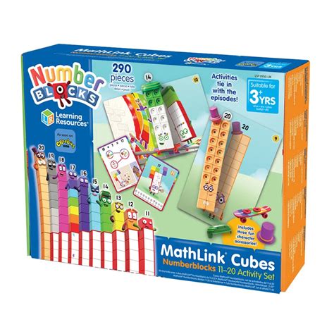 Mathlink Cubes Numberblocks 11 20 Activity Set The Science Store