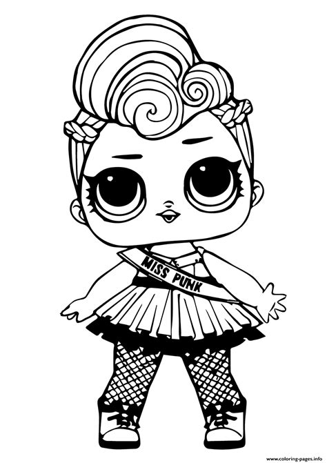 lol doll  punk coloring pages printable
