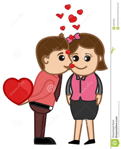 Kissing A Girl Vector Stock Vector Illustration Of Love 32047252