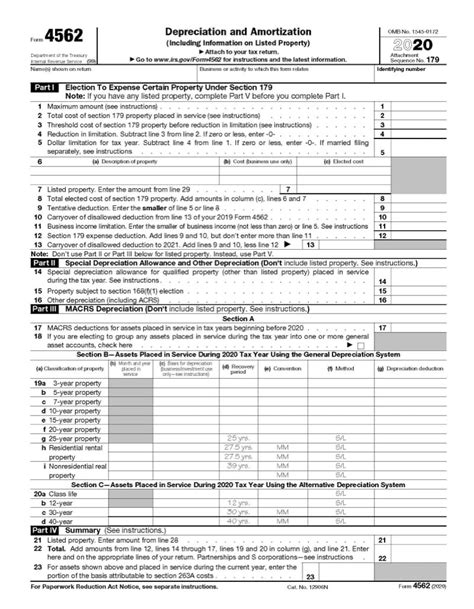 Form 4562 Irs Tax Forms Jackson Hewitt