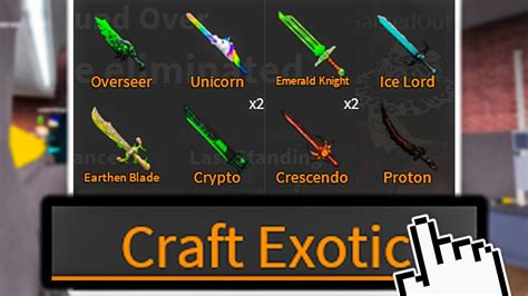 How To Craft Free Exotics In Roblox Assassin Youtube