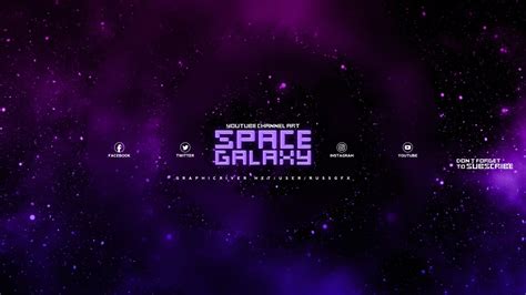 20 Latest Galaxy Banner Youtube Template Channel Art Template No Text