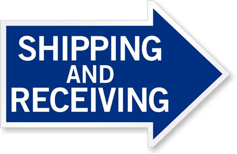 Shipping and Receiving Signs | Shipping signs | Receiving signs