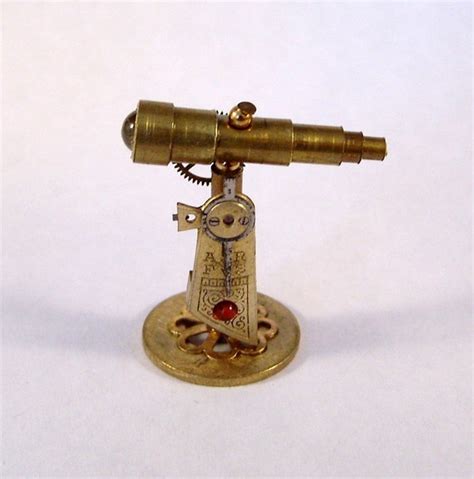 Miniature Medieval Ornate Steampunk Tabletop Telescope By Whydgc