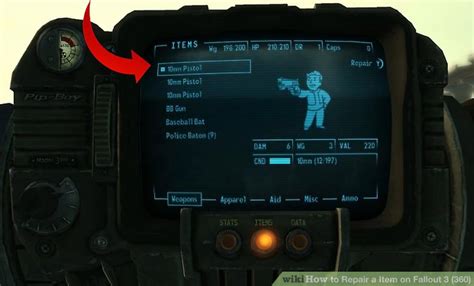 How To Repair A Item On Fallout 3 360 5 Steps With Pictures