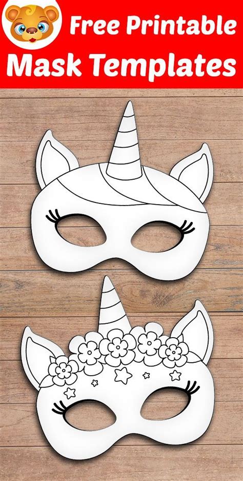 Unicorn Mask Free Printable Mask Template For Kids Artofit