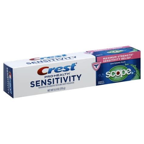 Crest Pro Health Sensitivity Toothpaste Whitening Plus Scope 6 Oz
