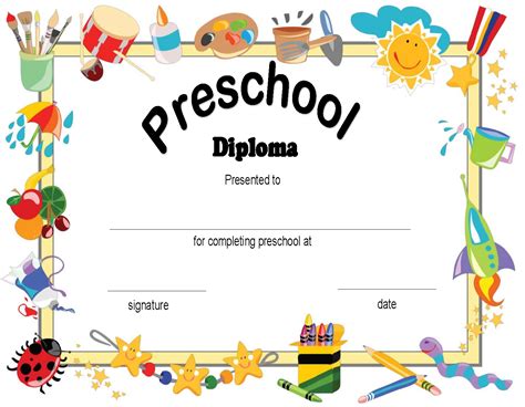 Kindergarten Graduation Diploma Printable Printable Word Searches