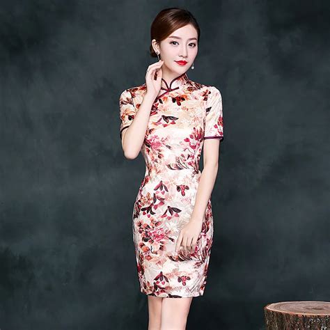 2018 winter velvet cheongsam sexy qipao pink traditional chinese dress retro dressing gown