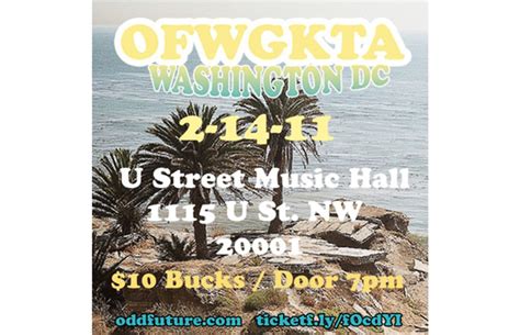 Live Show Alert Tickets Available At The Door For Ofwgkta In Dc