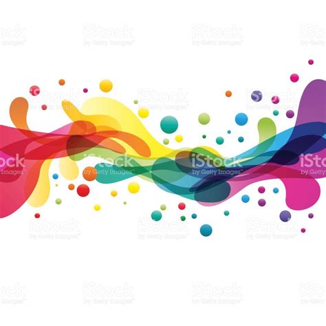 Colored Splashes In Abstract Shape Abstract Free Vector Art Vector Art