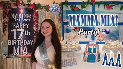 My Mamma Mia Th Birthday Party Dancing Queen S Disco Greek Decorations Youtube