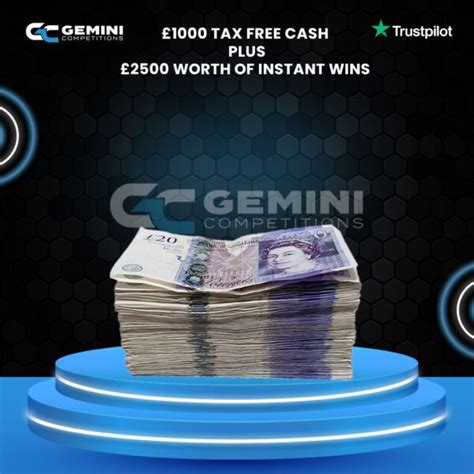 £1000 Tax Free Cash Plus £2500 Instant Wins Gemini Competitions