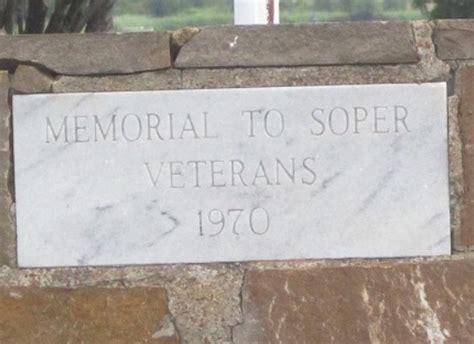 Memorial To Soper Veterans Soper Oklahoma The American Legion