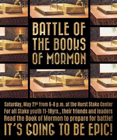 Battle Of The Books Of Mormon — Hurst Texas Stake