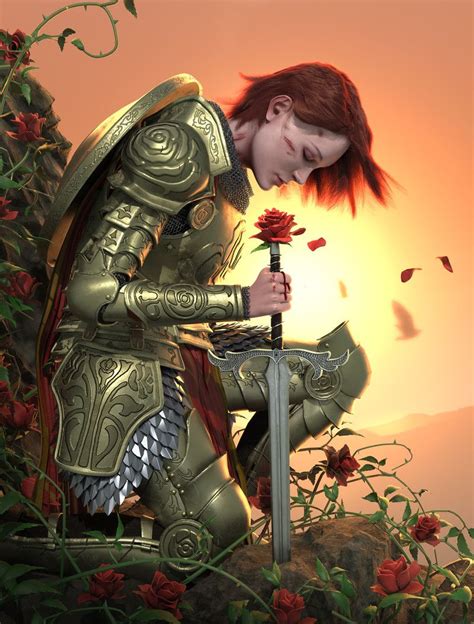 Artstation Rose Red Fables Andrey Chernykh Fantasy Female Warrior