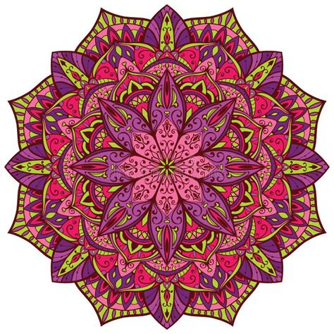 Vektor Helle Bunte Mandala Vektor Abbildung Illustration Von Kreis