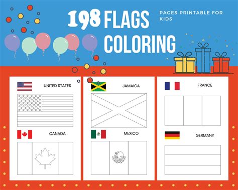 Coloring Pages Flags