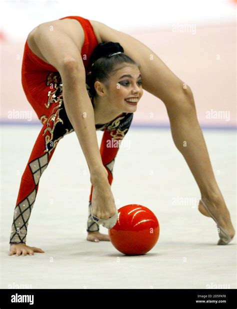 World Champion Alina Kabaeva Of Russia Performs The Ball Event In The