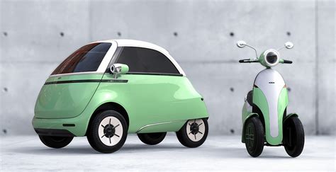 スイスの自動車メーカー Micro Mobility Systems 小型ev「microlino 20」と電動スクーター