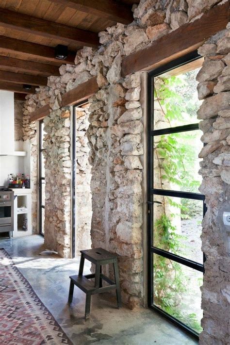 57 Exposed Stone Wall Ideas For A Modern Interior Stone Cottages