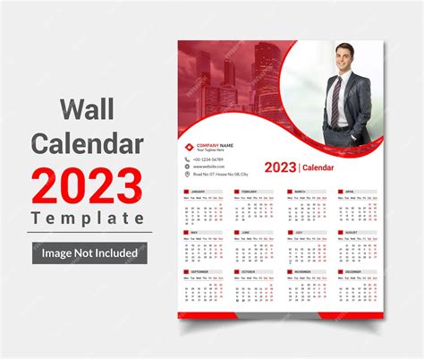 Plantilla De Impresión De Diseño De Calendario De Pared 2023 Vector