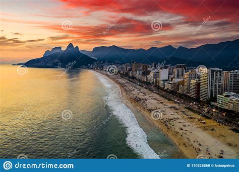 Beautiful Panorama Of Rio De Janeiro At Twilight Brazil Stock Photo