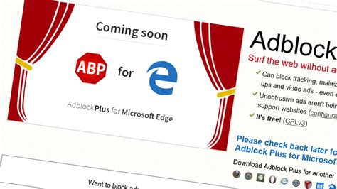 Adblock Plus Reveals The Reason For Their Microsoft Edge Extension