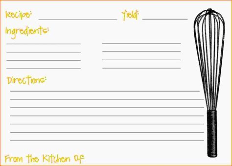 This printable recipe card is designed in microsoft word with professional layout. Recipe Card Template For Word 4X6 - Cards Design Templates