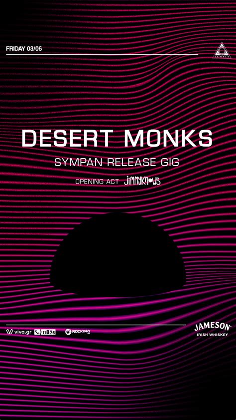 Desert Monks Temple την Παρασκευή 3 Ιουνίου Αθήνα Rock Overdose
