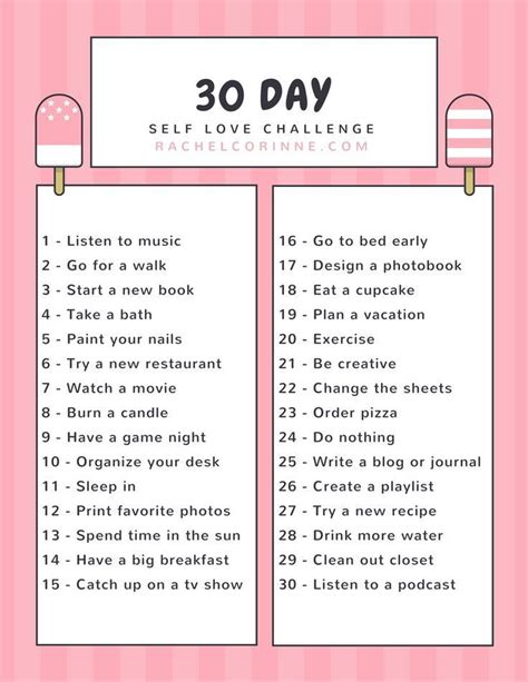 30 Day Self Love Challenge Self Love Self Care Love Challenge