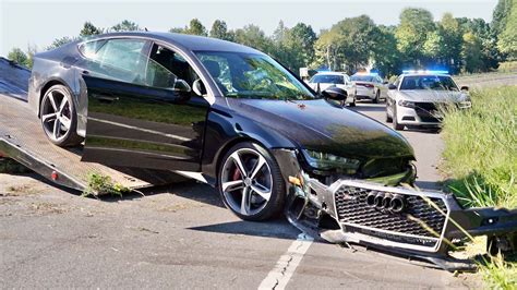 Show Off Driver Crashes New Audi Rs 7 After Hitting Speeds Of 187 Mph