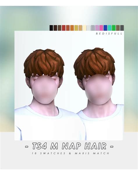 Bedts4 M Nap Hair Bed And Musae On Patreon Sims 4 Hair Male Sims