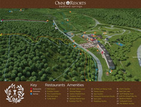 Pennsylvania Luxury Resorts | Map of Omni Bedford Springs
